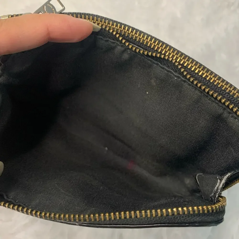 Coach Black Double Zip Pouch
